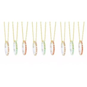 Colar Best Friends Bff Folheado A Ouro 18k - 9 Pçs
