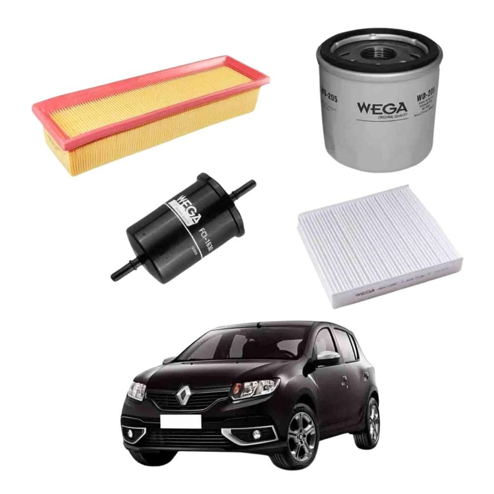 Kit Filtros Óleo Renault Sandero 2014 A 2017 WKL265 Wega