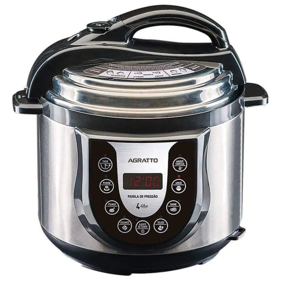 Panela de Pressão Elétrica Inox 4 Litros PED-01 127V Agratto
