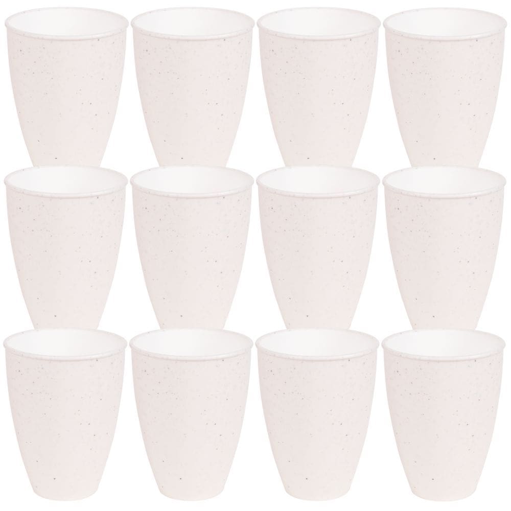 Copo de plástico 520ml Gourmet marmorizado com 12 unidades Plasutil ref.338