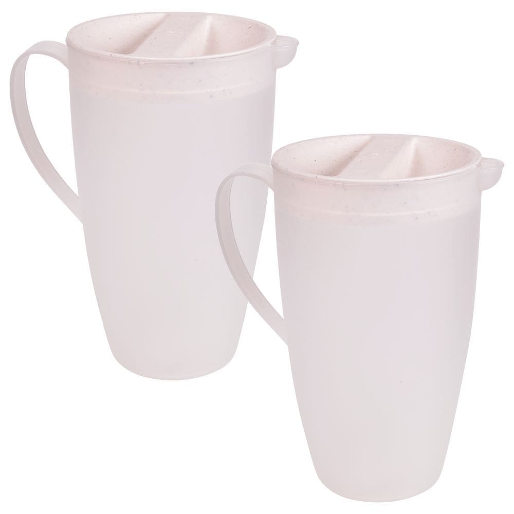 Jarra de plástico com tampa 2 litros Gourmet marmorizado com 2 unidades Plasutil ref.337