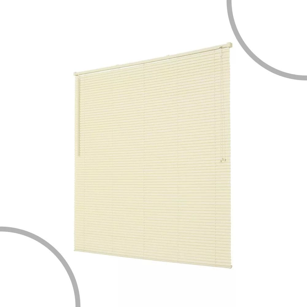 Persiana Horizontal De Pvc- 1,20x1,60m Cortina Off Blackout Bege