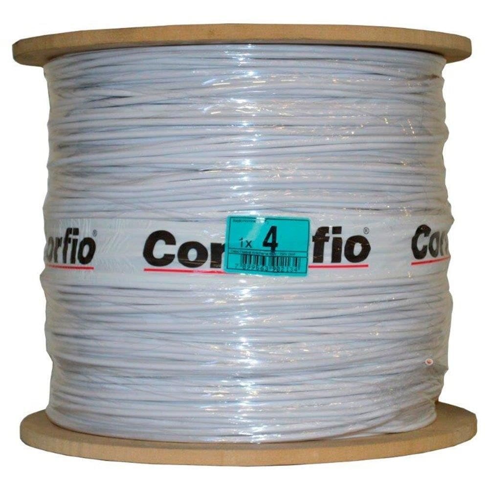Cabo Flexível Corfio 4mmx600m Bobina 750V Branco