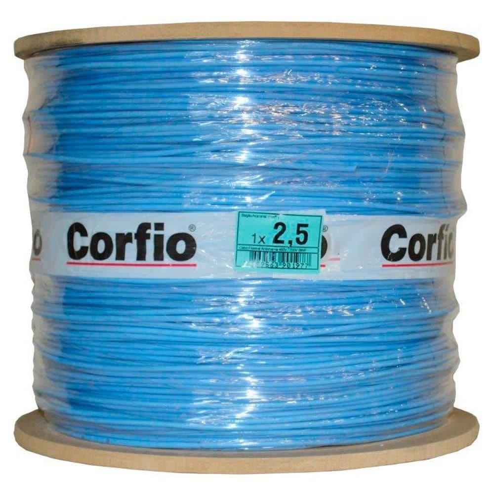 Cabo Flexível Corfio 2,5mmx900m Bobina 750V Azul