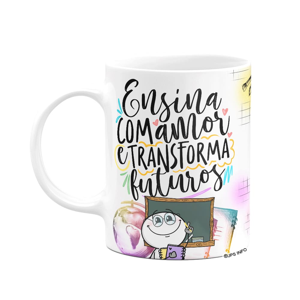 Caneca Funny Professor - Ensina com amor
