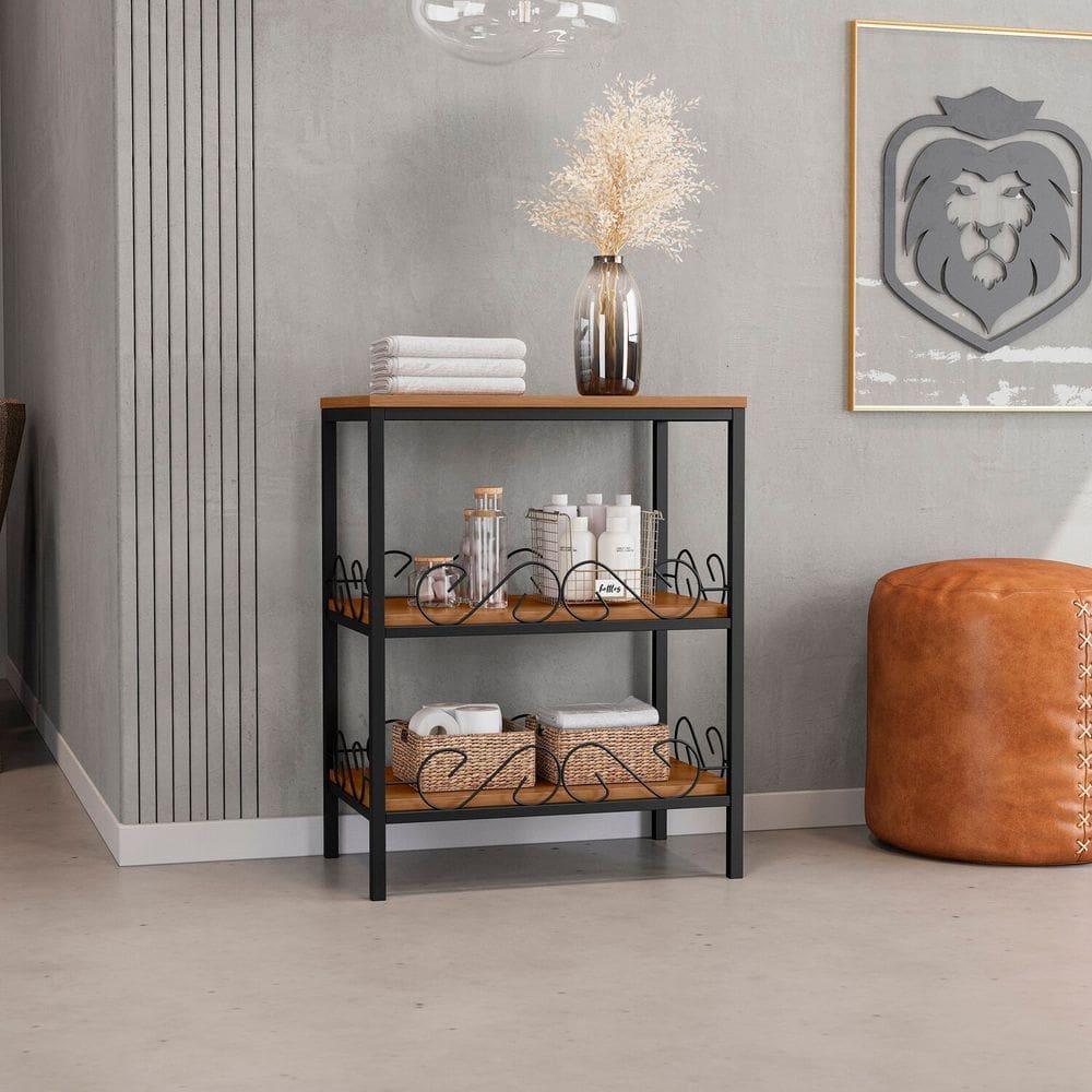 Multiuso Colonial 61x41 Rustico Estilo Moderno Preto/Canela