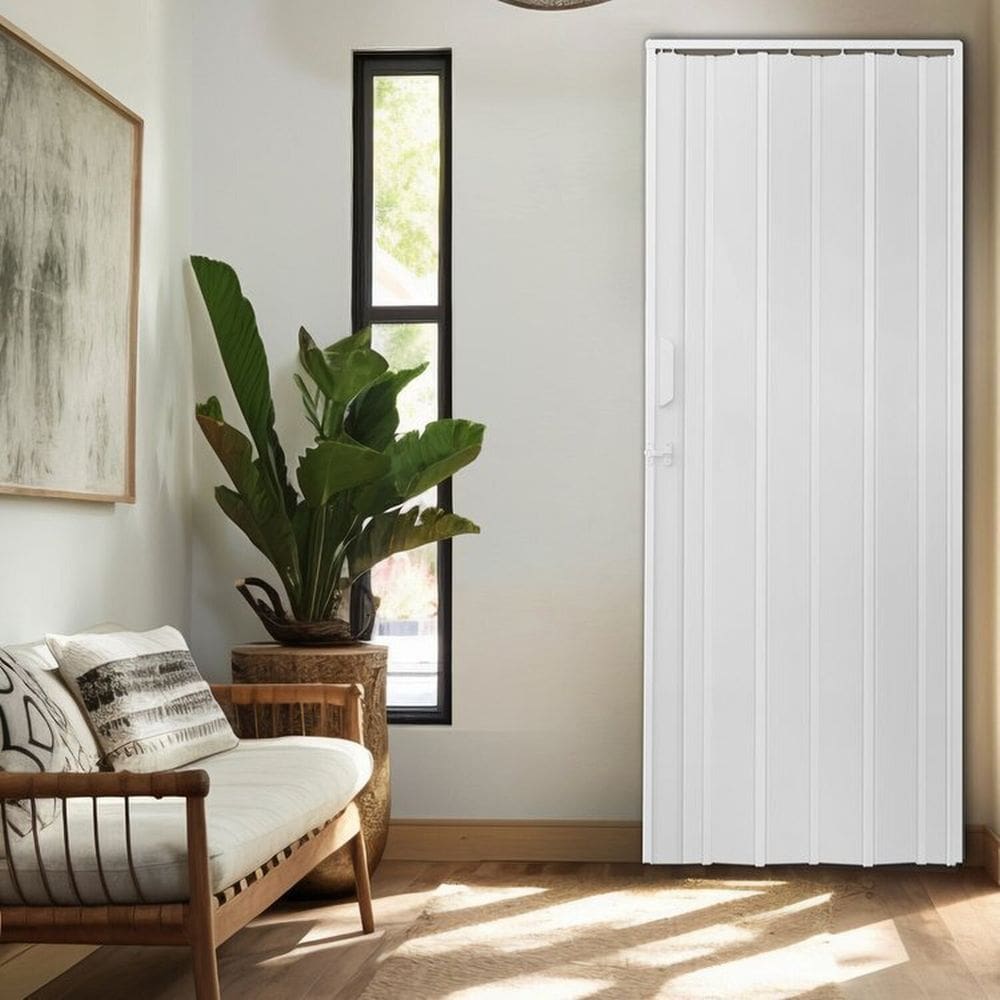 Kit com 2 Portas Sanfonada de Pvc 210x125cm Bariri Gelo