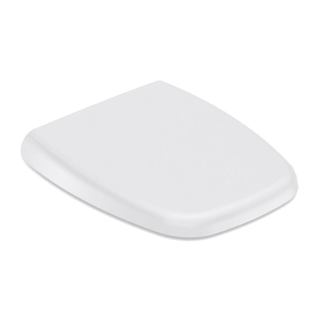 Kit 2 Assentos Sanitário com Softclose Fit Plus Celite Cinza Prata Brilhante