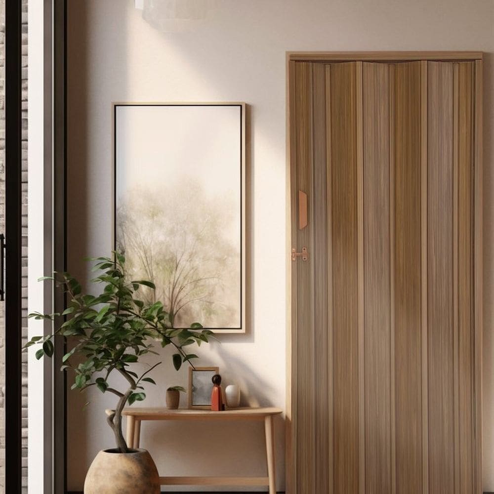 Kit com 4 Portas Sanfonada de Pvc 210x105cm Bariri Imbuia