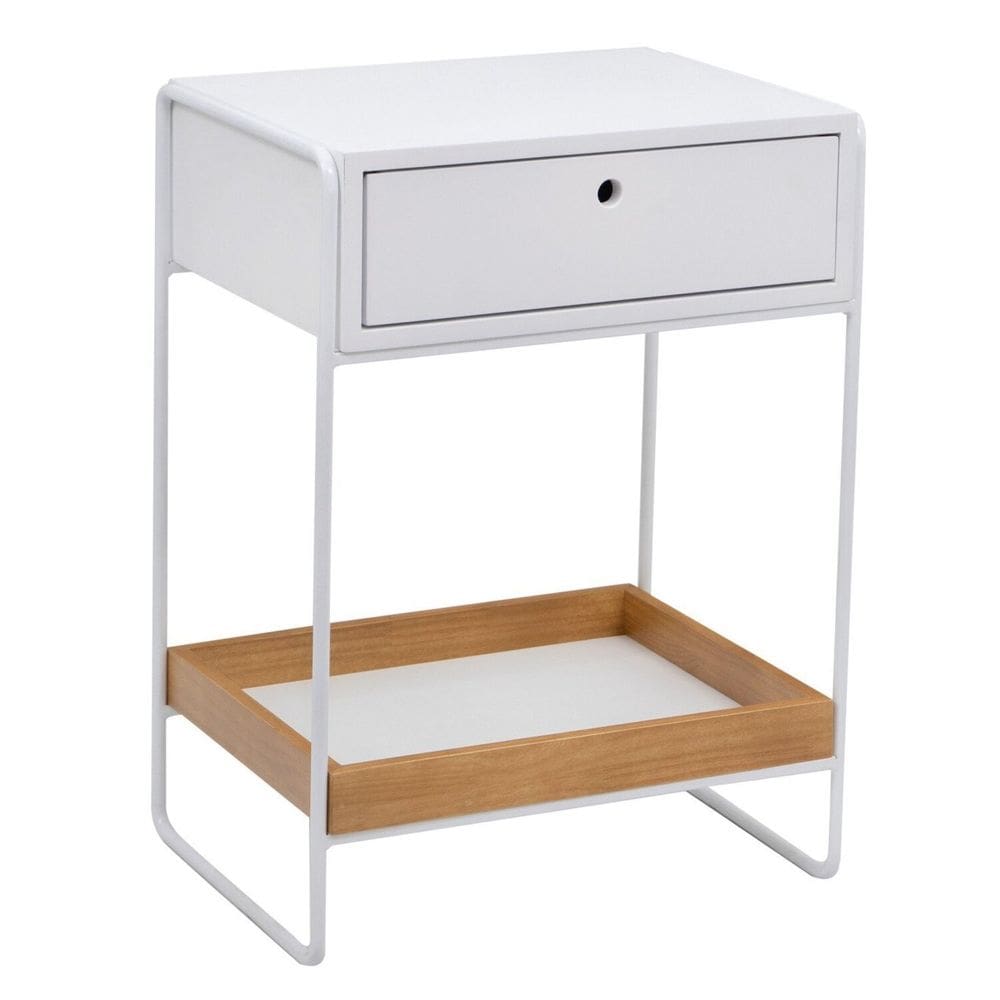 Mesa Cabeceira Liz Apoio Cama Quarto Mesinha Canto Branco