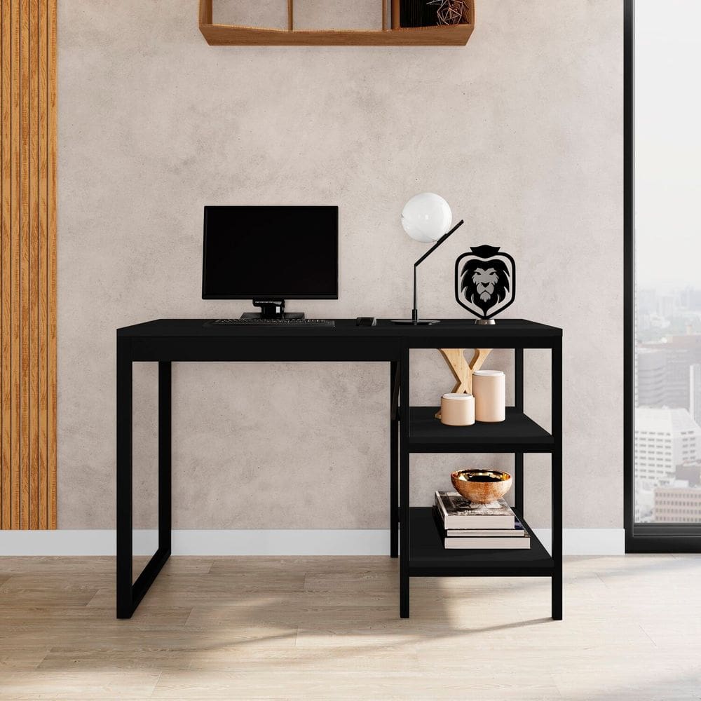 Home Office Slim Ii com Seu Ambiente Principal Sendo Escritório Preto