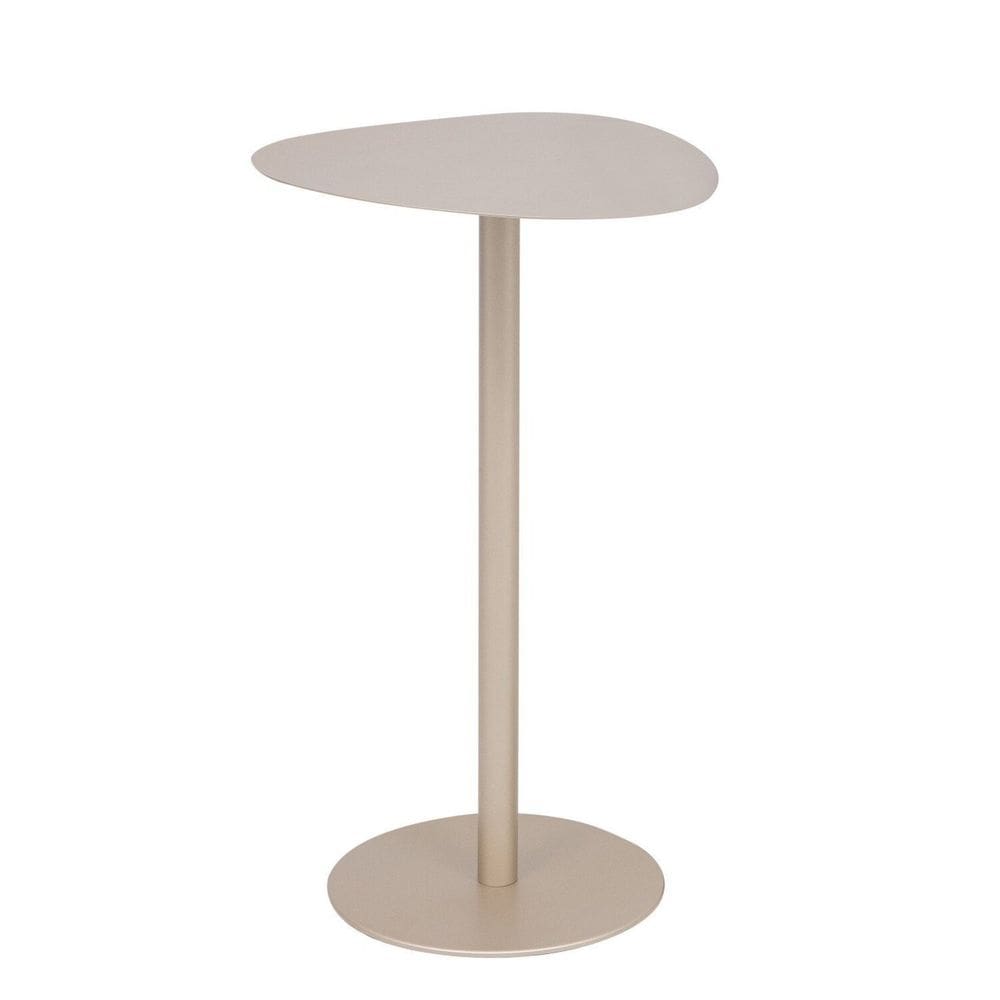 Mesa Lateral Wing Baixa Organica 39x34cm Decoração Moderna Champanhe