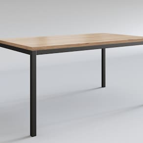 Mesa para Sala de Jantar Estilo Industrial Soul Preto /Amadeirado