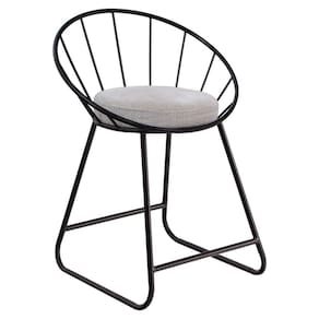 Banqueta Área Gourmet Cozinha Churrasqueira Sunset Baixa Preto/Cinza Sottile