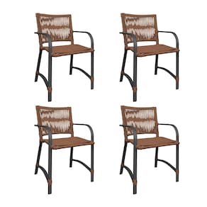 Kit 4 Cadeiras Resort Alumínio Fibra Torcida Oliva