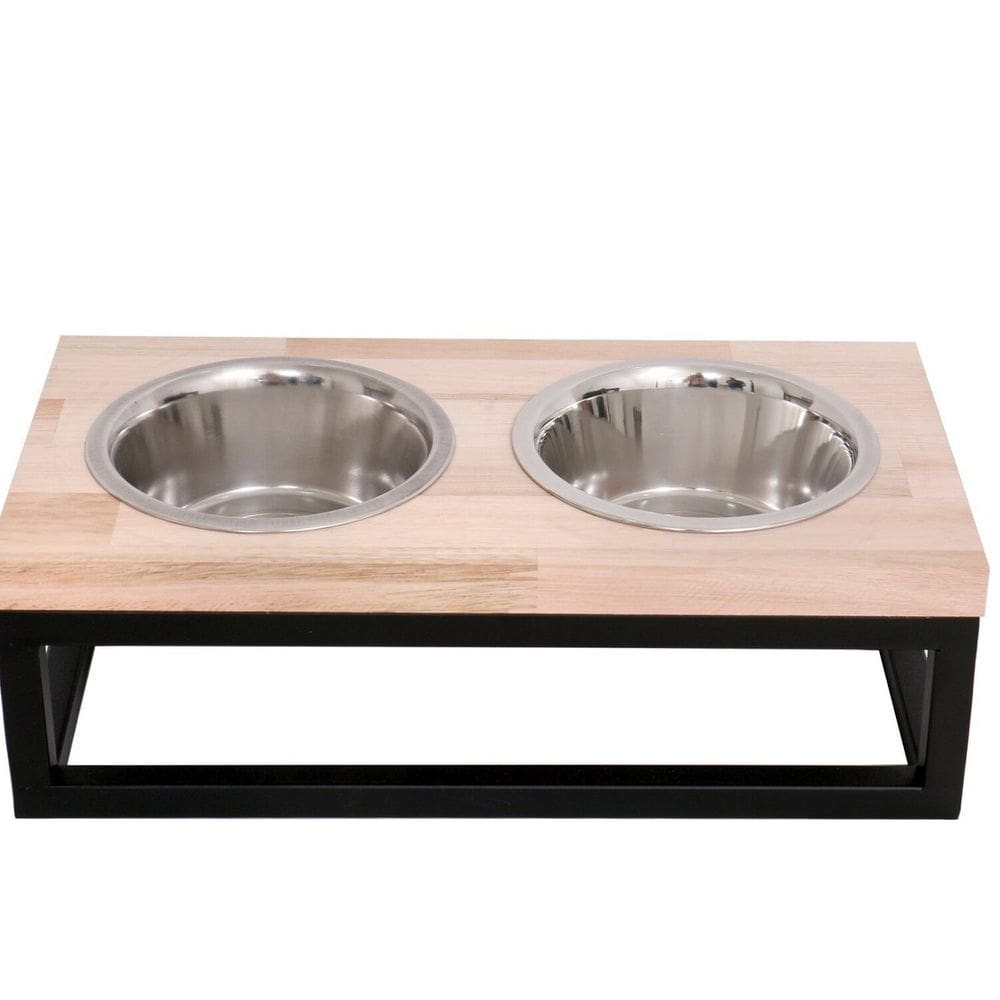 Comedouro e Bebedouro Polly Pequeno Preto