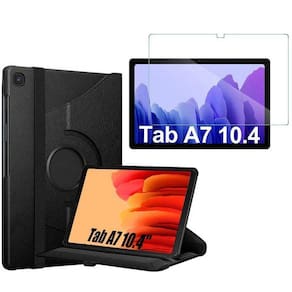 Capa Giratória Preta+Película Vidro Tab A7 10.4 T500 T505