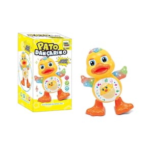 Brinquedo Infantil Pato Dançarino Patinho Musical Com Luz
