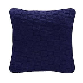 Capa De Almofada Tricot Pierina - Decortrico Marinho 45X45Cm