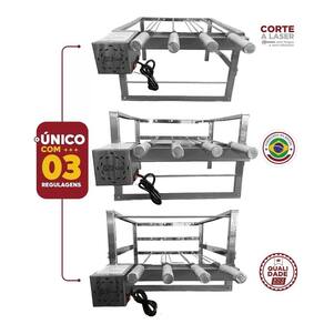 Grill Giratório 4 Espetos De Inox Motor Removível Embutido