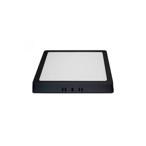 Painel Led Sobrepor Slim Quadrado 18W 3000K Blumenau Preto
