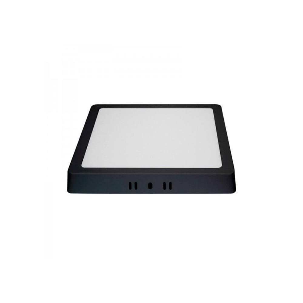 Painel Led Sobrepor Slim Quadrado 18W 3000K Blumenau Preto