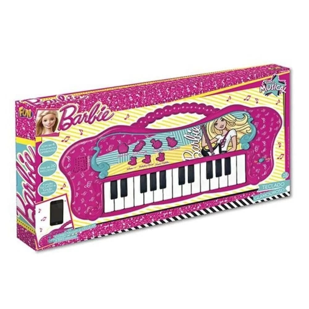 Barbie Teclado Fabuloso Com Função Mp3 - Fun