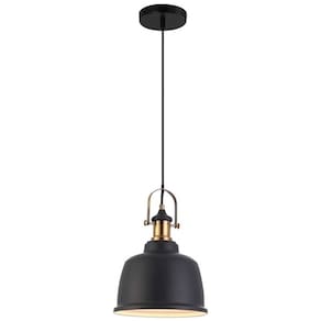 Pendente Industrial Vintage Vidro Preto Soho