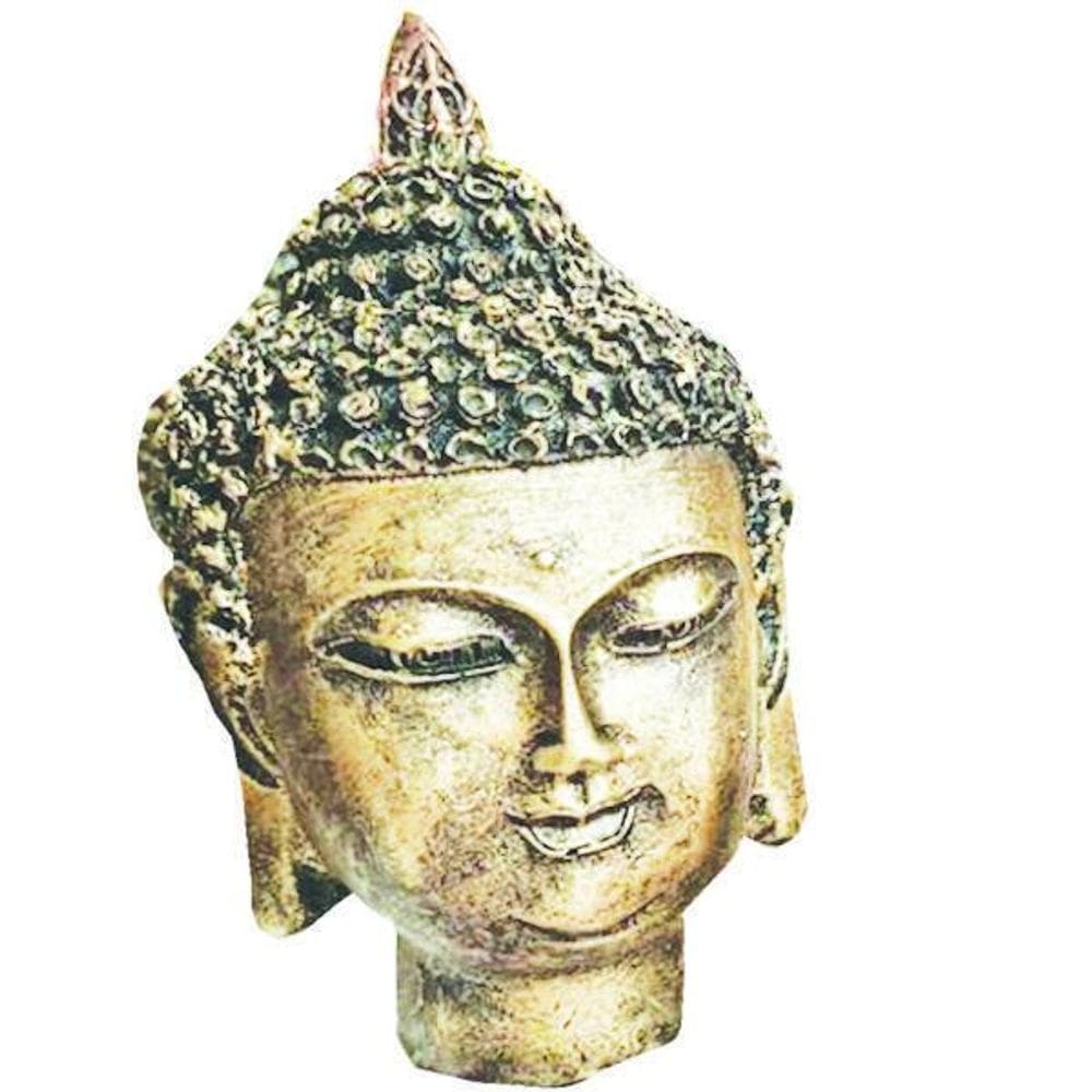 Cabeça De Buda Boas Vibrações Ouro Velho 05544