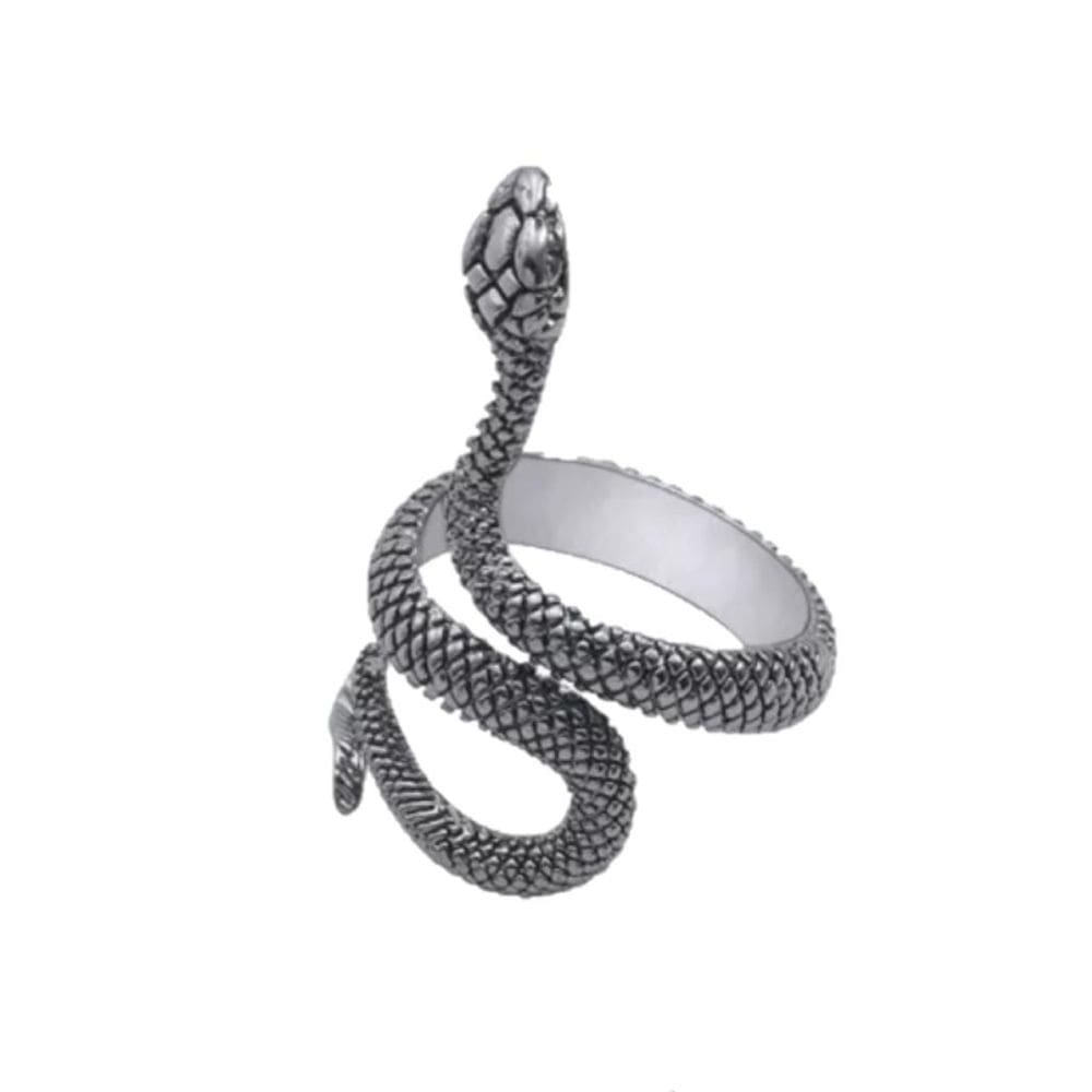 Anel Preto Ajustável Cobra Unissex Snake Punk Rock Z7453