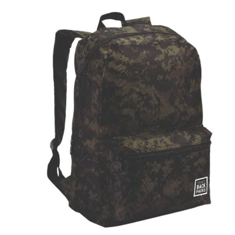 Mochila Juvenil Camuflada Denlex Dl0896 Preto