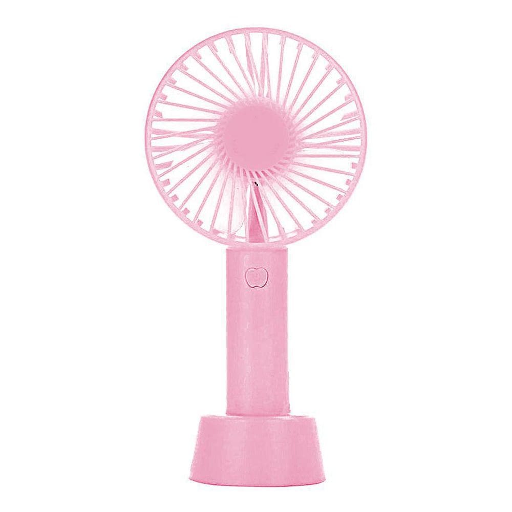 Mini Ventilador Mao Mesa Usb Bateria Portatil 3 Velocidades