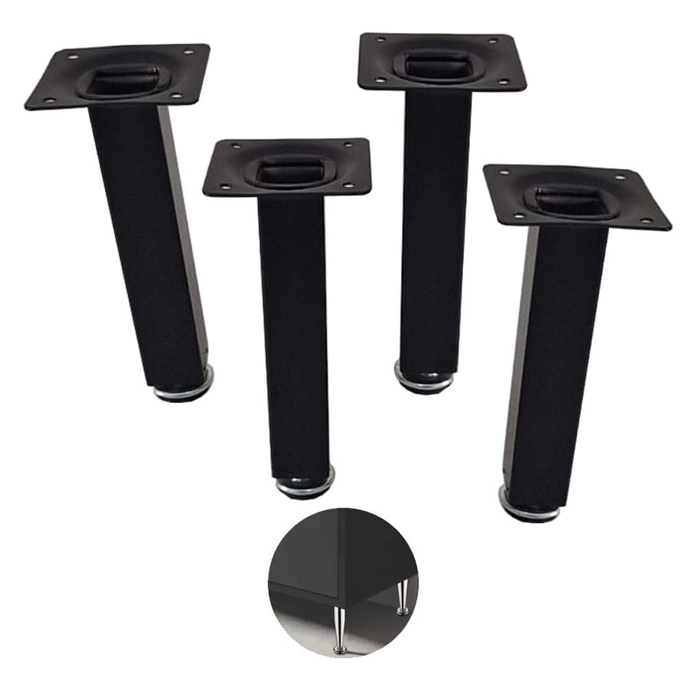 Pé Quadrado Regulável 10cm 4 Unidades