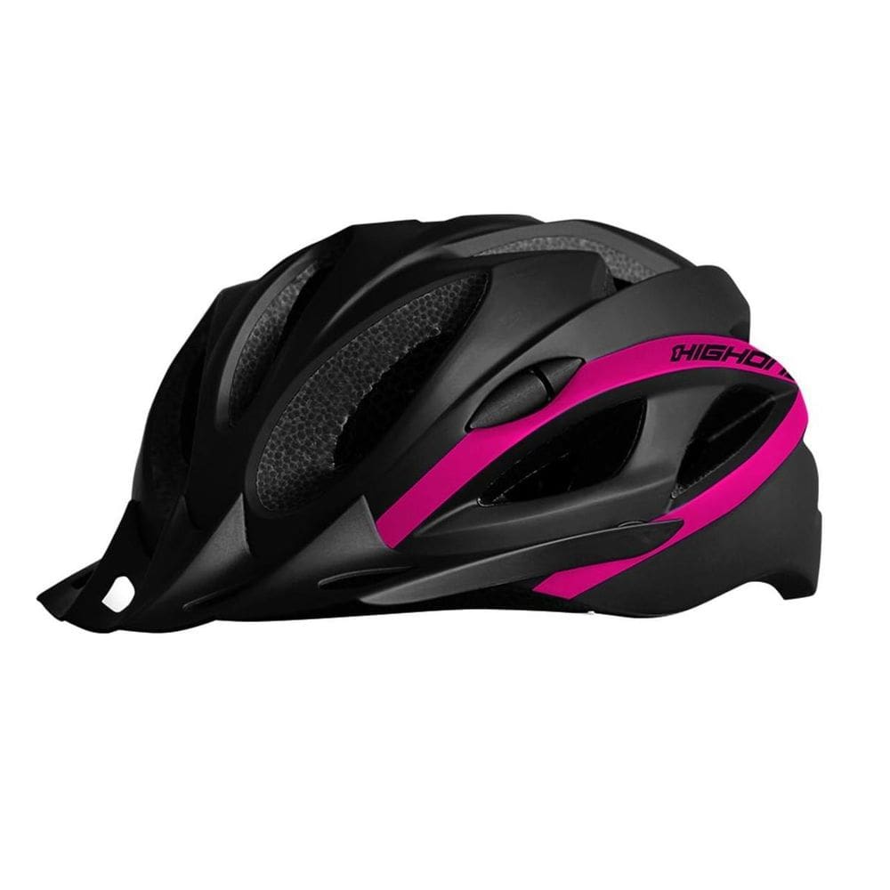 Capacete Mtb Win High One Regulagem Sinalizador Preto/Rosa M