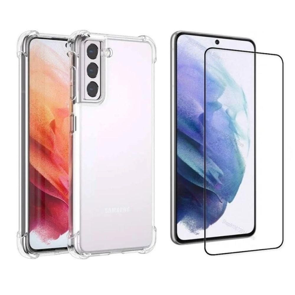 Kit Capa Anti Impacto + Pel 3D Para Galaxy S21 Fe 5G 2022