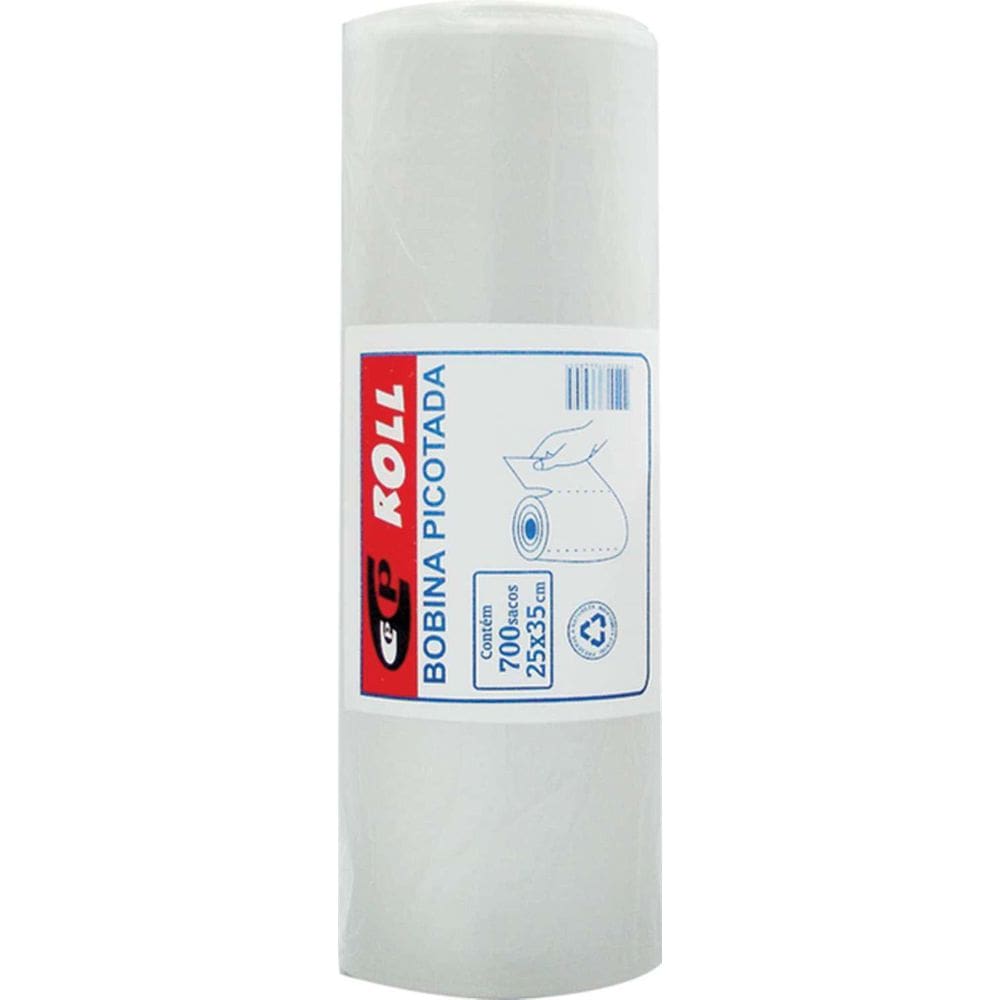 Saco Plastico Em Bobina 25X35 Picotada 2Kg. Com 700Unid