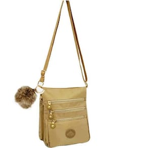 Bolsa Feminina Nylon Transversal + Pompom Ty783