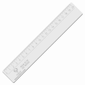 Régua Reta Acrílica 20 Cm Transparente Desenho Técnico Fenix
