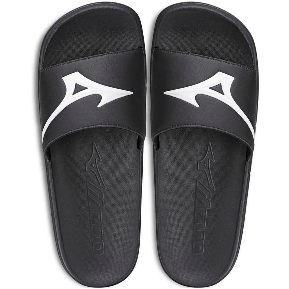 Chinelo Mizuno Slide Basic Preto e Branco