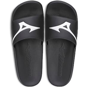 Chinelo Mizuno Slide Basic Preto e Branco