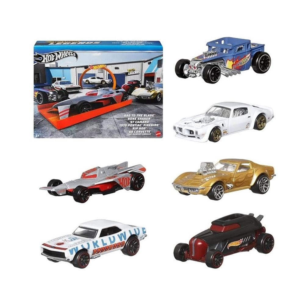 Hot Wheels Legends Multipack com 6 Veículos Lendários Mattel HRX55