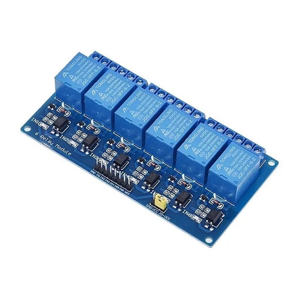 Modulo Rele 6 Canais 5V