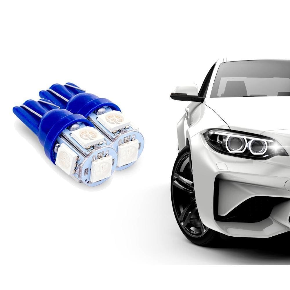 Lâmpada Led Interior Farolete Pingo T10 5 Leds Azul