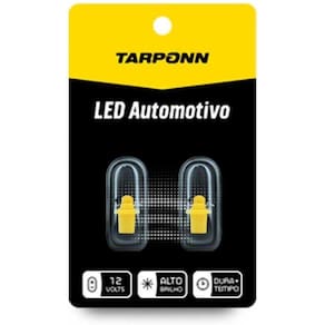 Par Lâmpada Led Painel Pinguinho T5-Base Amarela 12V
