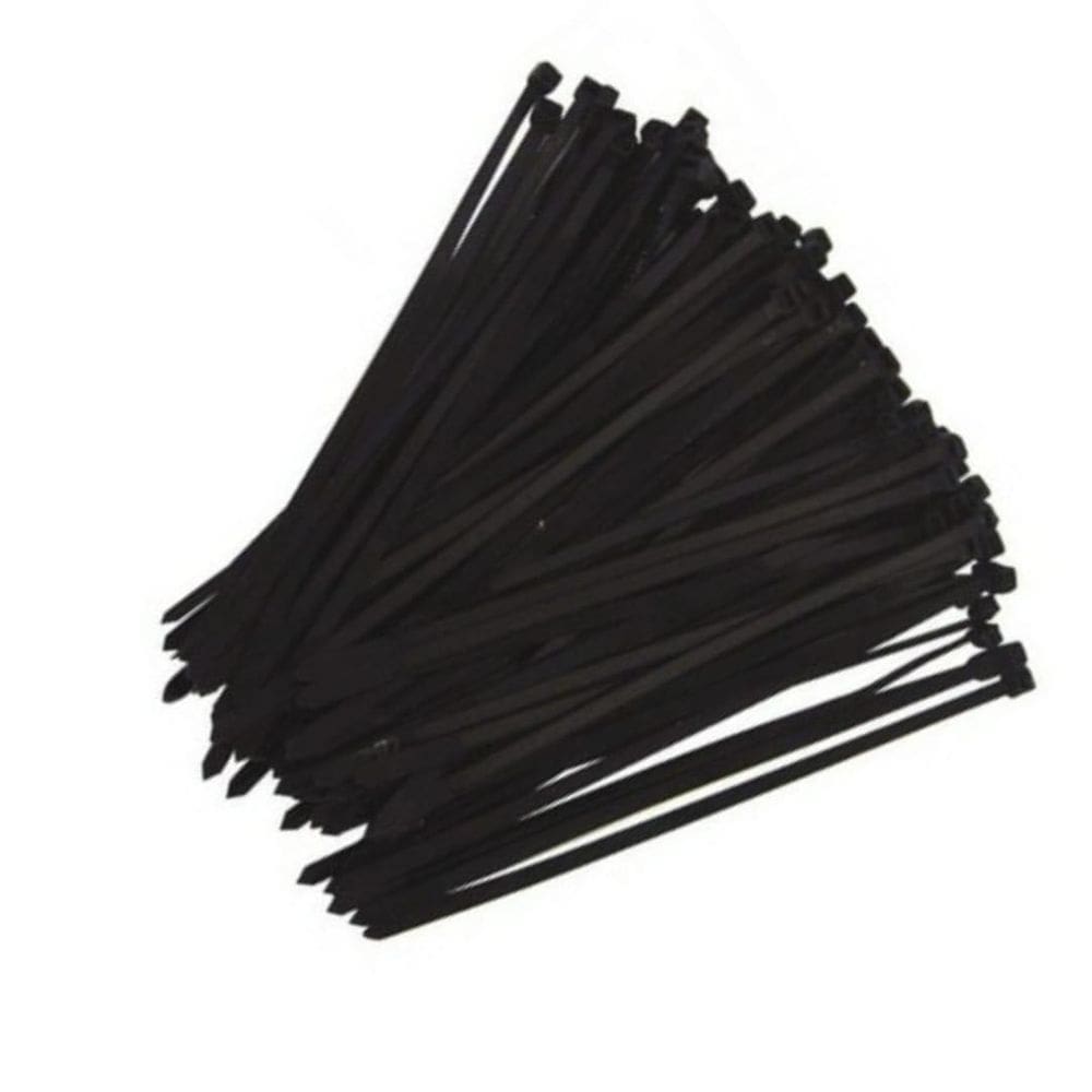 Abraçadeira De Nylon Uv Preta 300X3,70 Mm - 100 Peças