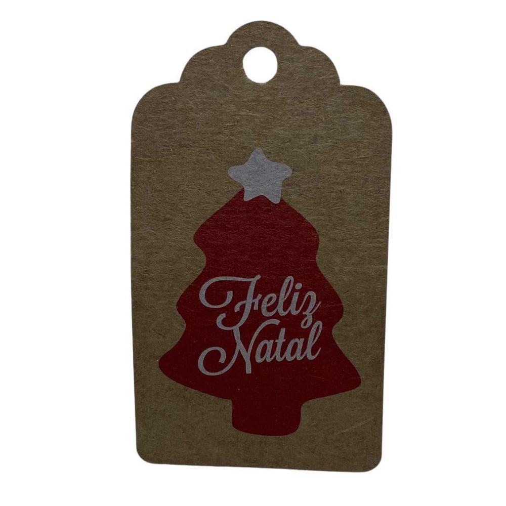 Tag Árvore Natal Kraft 100 Unidades Cordão De Sisal Incluso