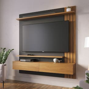 Painel Ripado Suspenso para TV até 65 Pol 150x162cm Juriti Colibri