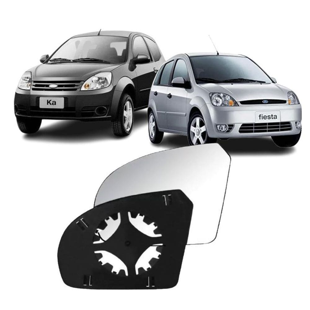 Lente Retrovisor Com Base Ka 08.. Fiesta 03.. Lado Direito 7418