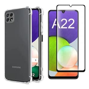 Kit Capa Anti Impacto + Pel 3D Para Galaxy A22 4G 6.4 Pol.