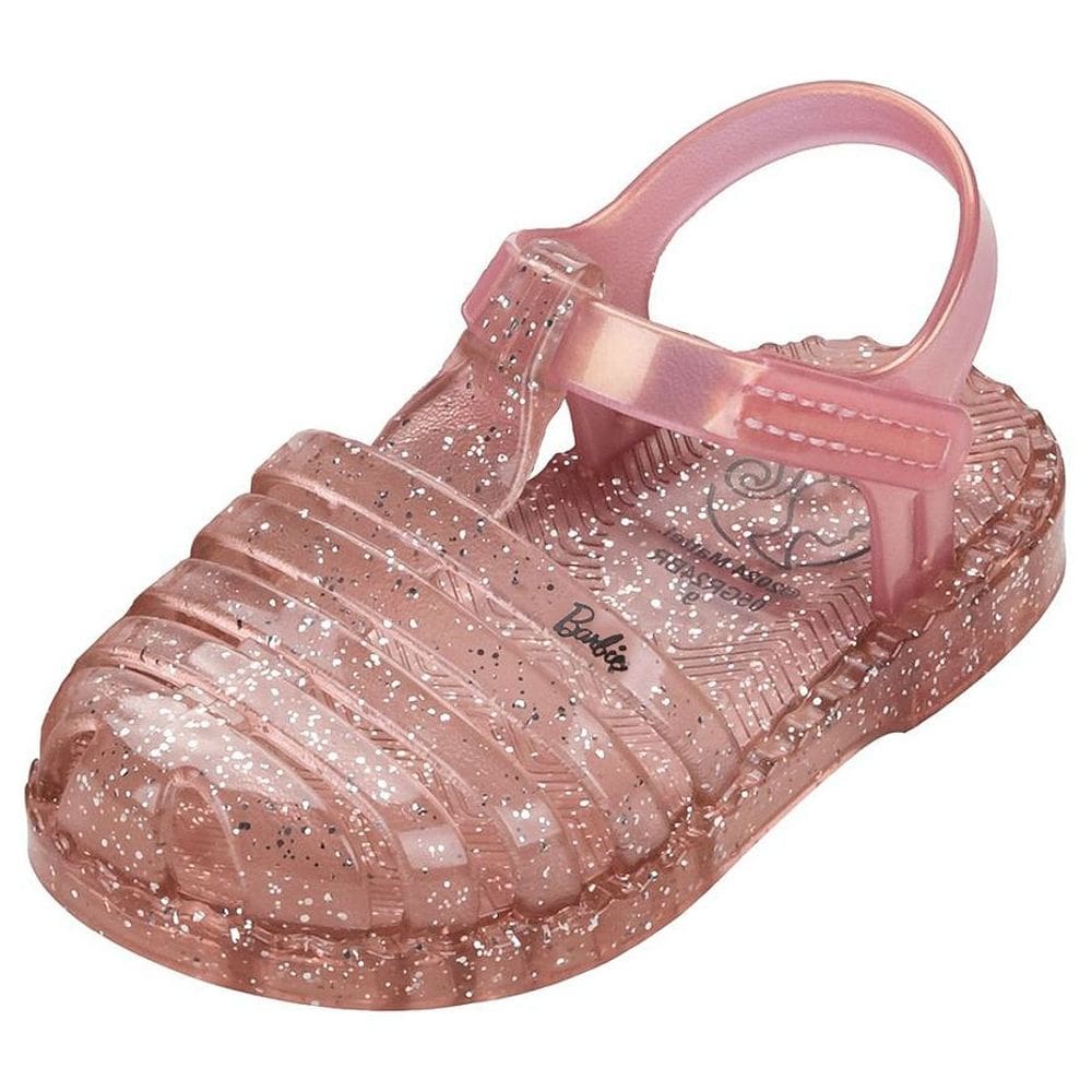 Sandalia Infantil Menina Transparência Glitter Barbie Duo